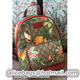 Traditional Discount Gucci Limited Edition GG Supreme Backpack 427042 Red