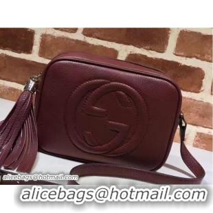 Buy New Cheap Gucci Soho Leather Disco Small Bag 308364 Burgundy