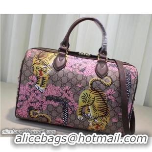 Big Discount Gucci Bengal Top Handle Medium Boston Bag 409527 Pink 2016