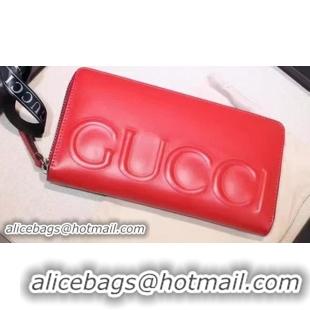 Discount Gucci XL Leather Long Wallet 421828 Red