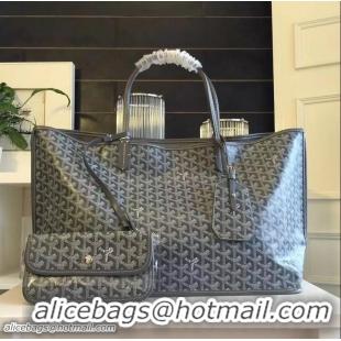 Low Cost Goyard Latest Style Anjou Reversible Bag GM 2398 Dark Grey