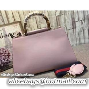 Classic Specials Gucci Nymphaea Leather Top Handle Medium Bag 453764 Light Pink/White
