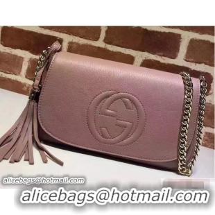 Shop Cheap Gucci Soho Leather Shoulde Bag 336752 Nude Pink