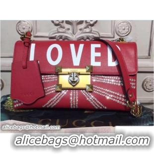 Good Product Gucci Crystal Embellished Shoulder Bag 477330 Loved Red 2017
