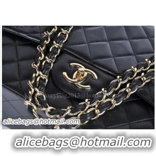 Big Discount Chanel Maxi Classic Bag Sheepskin Leather A36098 Black Gold