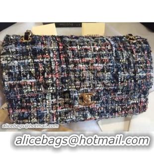 Expensive Chanel Tweed and Lambskin Classic Flap Bag A01112 03