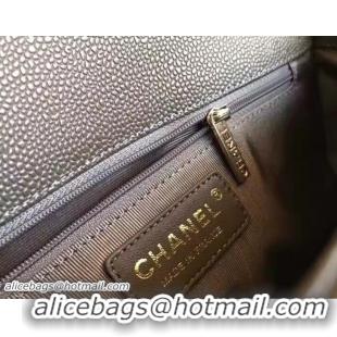 Grade Chanel New Medium Boy Flap Shoulder Bag A92193 in Caviar Leather Olive Green