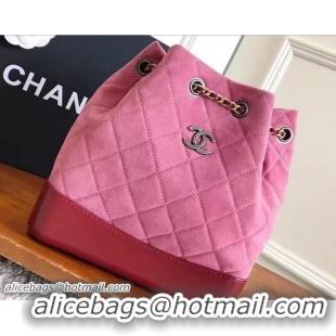 Stylish Chanel Knit Gabrielle Backpack Bag A94485 Pink/Red 2018