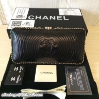 Discount Chanel Minaudiere Metallic Lambskin & Ruthenium-Finish Metal 78988 black