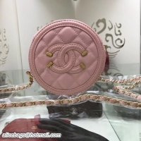 Top Grade Chanel Original Clutch with Chain A81599 Pink
