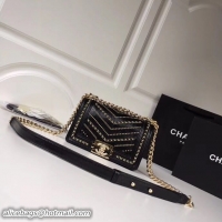 Sumptuous Chanel Calfskin Shoulder Bag B67085 black