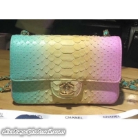 Grade Quality Chanel Rainbow Python Classic Flap Small Bag 101120 2018