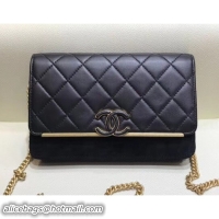 Charming Chanel Lady Coco Wallet On Chain WOC Bag A70641 Black 2018