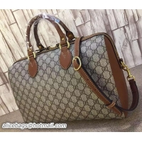 Newest Fashion GUCCI GG Supreme Top Handle Bag 409527 Brown