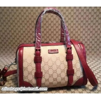 Fashion Gucci GG Canvas Classic Tote Bag 387601 Burgundy
