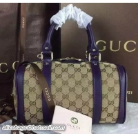 Good Looking Gucci Vintage Web Canvas Denim Bonton Bag 269876 Violet