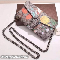 Top Quality Gucci Dionysus Blooms GG Supreme Chain Wallet 404141 Rose