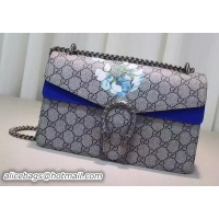 Cheapest Gucci 400249 Blue Dionysus GG Supreme Canvas Shoulder Bag