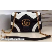 Traditional Discount Gucci GG Marmont Matelasse Shoulder Bag 426744 Black&White
