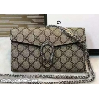 Sumptuous Gucci Dionysus Mini Chain Wallet Bag 401231 GG Supreme Black