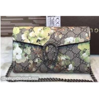 Sophisticated Gucci Dionysus Mini Chain Wallet Bag 401231 Green Blooms
