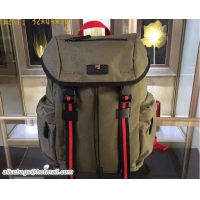 Buy New Cheap Gucci Techno Canvas Techpack Backpack Bag 429037 Army Green