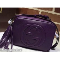 Leisure Gucci Soho Leather Disco Small Bag 308364 Dark Purple