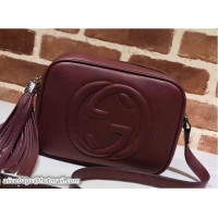 Buy New Cheap Gucci Soho Leather Disco Small Bag 308364 Burgundy