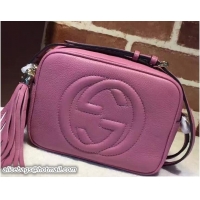 Sophisticated Gucci Soho Leather Disco Small Bag 308364 Dark Pink