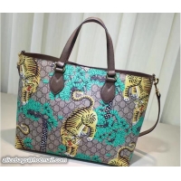 Pretty Style Gucci Soft GG Supreme Tote Bag 453705 Bengal Green