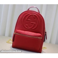 Best Price Gucci Soho Leather Chain Backpack 431570 Red