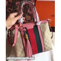Famous Gucci Rania Original GG Canvas Top Handle Bags 353114 Pink