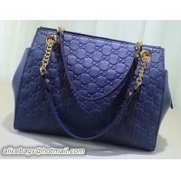 Good Quality Gucci Soft Gucci Signature Shoulder Bag 453771 Blue