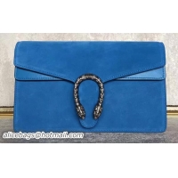 Grade Gucci Dionysus Suede Leather Clutch 415156 Blue