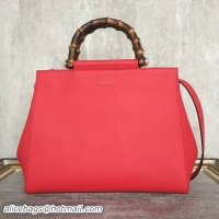 Famous Gucci Nymphea Top Handle Bag Cowhide Leather 453766 Red