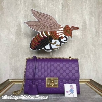 Best Gucci Padlock Series Gucci Signature Shoulder Bag 409486 Purple