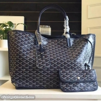 Discount Goyard Latest Style Anjou Reversible Bag GM 2398 Navy Blue