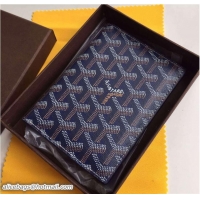 Grade Discount 2016 Goyard Passport Cover 020109 Navy Blue