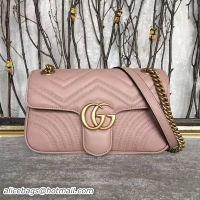 Best Gucci GG Marmont Velvet Shoulder Bag 443497A Light Pink