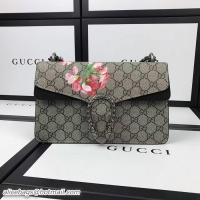 Best Quality Gucci Dionysus Blooms Print Shoulder Bag 400235 Black
