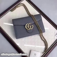 Cheap Price Gucci GG Marmont Leather mini Chain Bag 401232 Grey