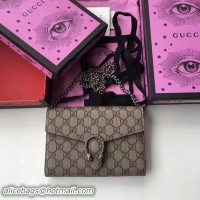 Luxury Cheap Gucci Dionysus GG Supreme Shoulder Bag 401231 Apricot