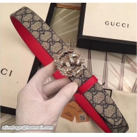 Chic Gucci Width 3.5CM Crystal Double G Buckle Belt G7205 2017