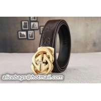 Good Product Gucci 34mm Leather Belt GG0804 Brown