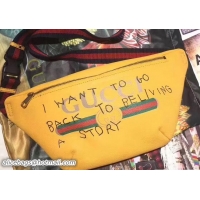 Trendy Design Gucci Coco Capitán Vintage Logo Belt Bag 493869 Yellow 2017