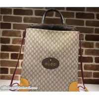 AAAAA Gucci GG Supreme Drawstring Backpack Bag 473872 Yellow 2017