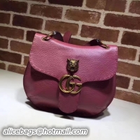 Pretty Style Gucci GG Marmont Leather Shoulder Bag 409154 Wine