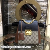 Refined Gucci Padlock GG Supreme Backpack 498194 Black