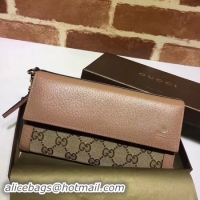 Stylish Gucci GG Supreme Wallet 323396 Apricot