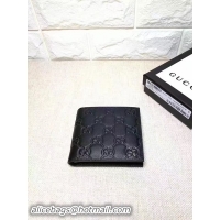 Luxury Gucci Guccissima Leather Wallet 473922 Black